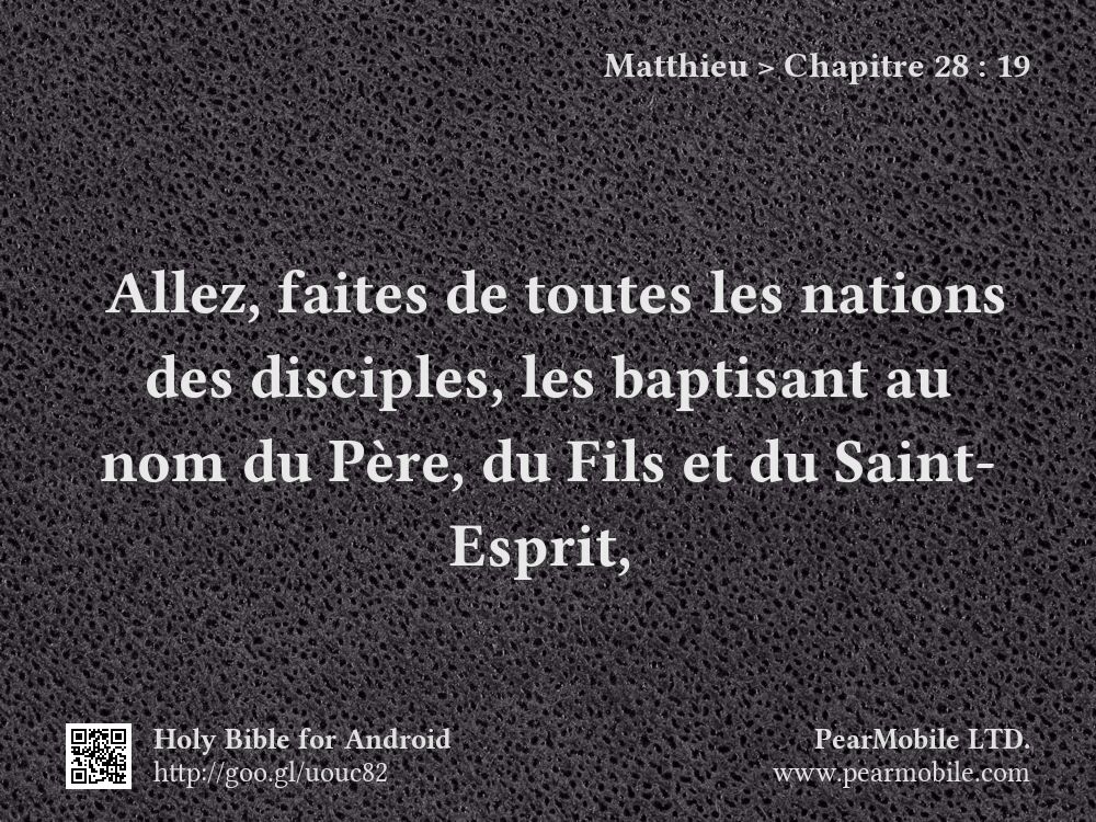 Matthieu, Chapitre 28:19